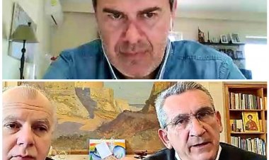 Coronavirus Aegean Islands : Τηλεδιάσκεψη Γιώργου Χατζημάρκου και Αντώνη Καμπουράκη με τον Γενικό Γραμματέα του ΕΟΤ Δημήτρη Φραγκάκη