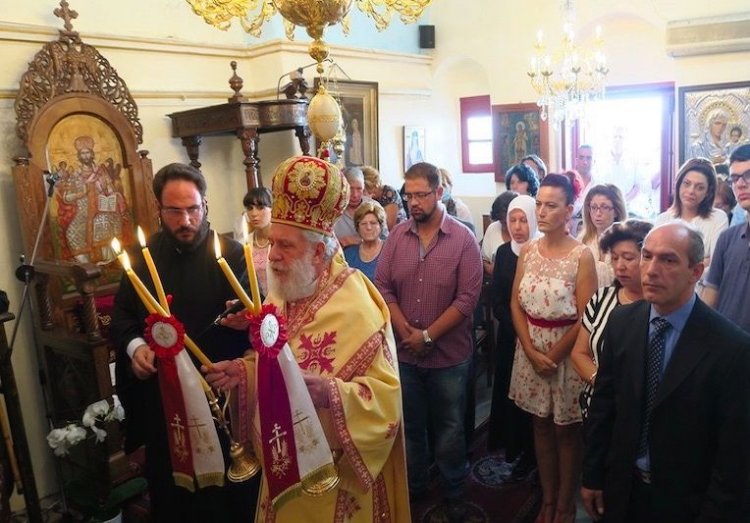 Αρχιερατική Θεία Λειτουργία στην Ι. Μονή Παλαιοκάστρου, Ανω Μεράς Μυκόνου
