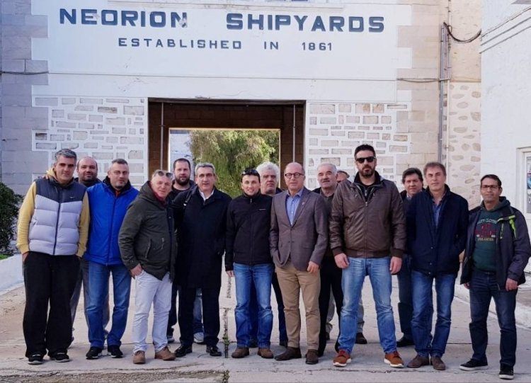 Οι εργαζόμενοι του Νεωρίου, στις προτεραιότητες της Περιφερειακής Αρχής το 2018.