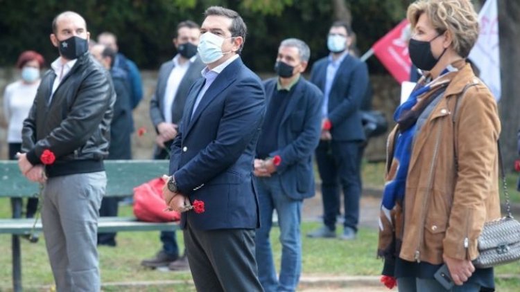 47th anniversary of the Polytechnic: Ο Αλ. Τσίπρας, κατέθεσε στεφάνι στον ιστορικό χώρο των βασανιστηρίων του ΕΑΤ-ΕΣΑ