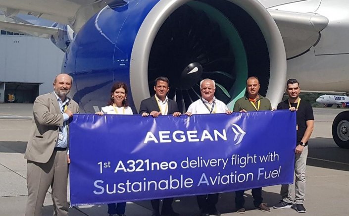Sustainable Aviation: Η AEGEAN παρέλαβε ένα ακόμη αεροσκάφος Α321neo και πραγματοποίησε την πρώτη δοκιμαστική πτήση με βιώσιμα αεροπορικά καύσιμα (SAF) στην Ελλάδα 