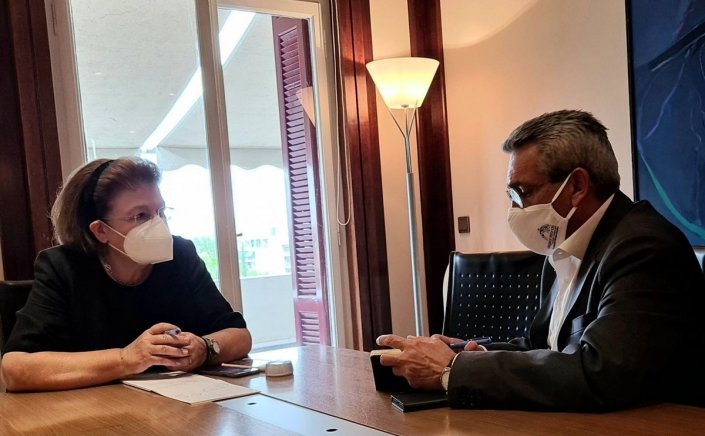 Συνεργασία του Περιφερειάρχη Γιώργου Χατζημάρκου με την Υπουργό Πολιτισμού Λίνα Μενδώνη