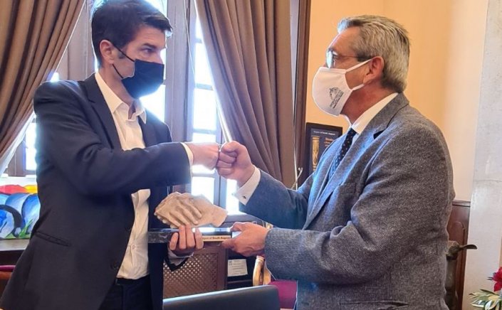 Aegean Islands: Περιβάλλον και Πολιτισμός στο επίκεντρο της συνάντησης του Περιφερειάρχη Γ. Χατζημάρκου, με τον Πρέσβη της Γαλλίας στην Ελλάδα  Patrick Maisonave