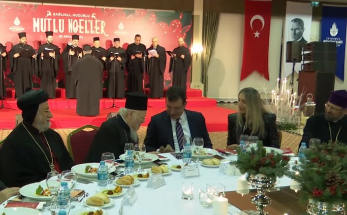 Patriarch Bartholomew: Ο Οικουμενικός Πατριάρχης στο Χριστουγεννιάτικο δείπνο του Εκρέμ Ιμάμογλου
