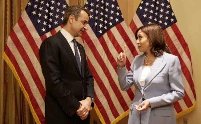 PM Mitsotakis and US Vice President Harris: Συζήτηση Μητσοτάκη - Χάρις για Αν. Μεσόγειο και Μ. Ανατολή - Επιβεβαιώθηκε η κοινή δέσμευση στους διεθνείς κανόνες και το κράτος δικαίου