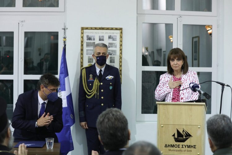 President Sakellaropoulou - Symi Island: Η ΠτΔ Κατερίνα Σακελλαροπούλου ανακηρύχθηκε Επίτιμη Δημότης Σύμης