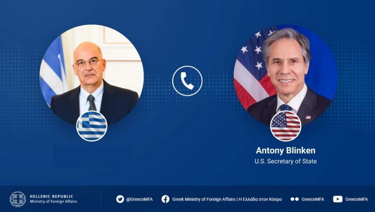 FM Dendias - Επικοινωνία Ν. Δένδια - Α. Μπλίνκεν: Στο επίκεντρο οι εξελίξεις στον Κόλπο και η τουρκική προκλητικότητα