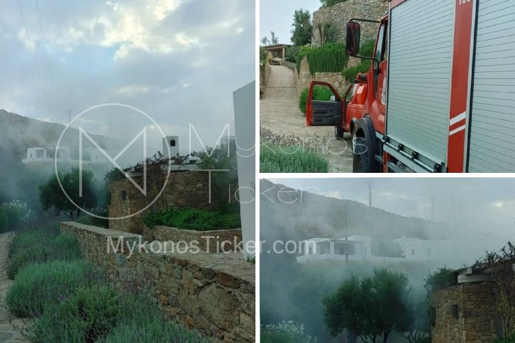 Mykonos: Φωτιά τα ξημερώματα σε πολυτελή βίλα στην Αλεομάνδρα Μυκόνου!!