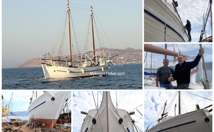 Mykonos - Βαγγέλης Πελέκης: Ολοκληρώνονται οι εργασίες αποκατάστασης του θρυλικού ιστιοφόρου «Ευαγγελίστρια»