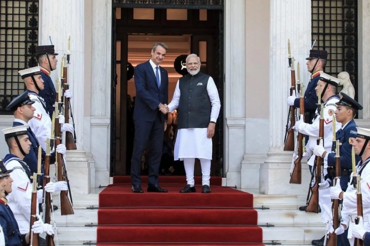 PM Mitsotakis / Συνάντηση Μητσοτάκη με Μόντι: «Η Ελλάδα είναι πύλη για την Ινδία στην Ευρώπη - Να διπλασιάσουμε το διμερές εμπόριο»