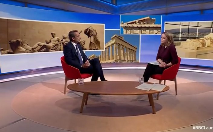 PM Kyriakos Mitsotakis - BBC: Μητσοτάκης στο BBC για τα γλυπτά του Παρθένωνα - Πώς θα ήταν αν κόβαμε μισή τη Μόνα Λίζα;