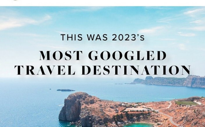 Google's Most Searched Destinations: Η Ρόδος πρώτη στην παγκόσμια λίστα της Google  - "The most Googled travel cities and islands of 2023"