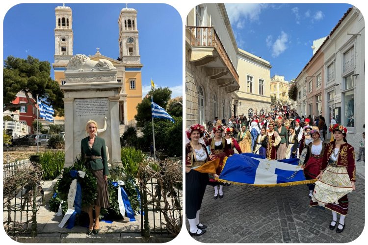 MP Katerina Monogiou: Το μήνυμα της Κατερίνας Μονογυιού από την Σύρο, που εκπροσώπησε τη Βουλή των Ελλήνων στις εορταστικές εκδηλώσεις για την 25η Μαρτίου