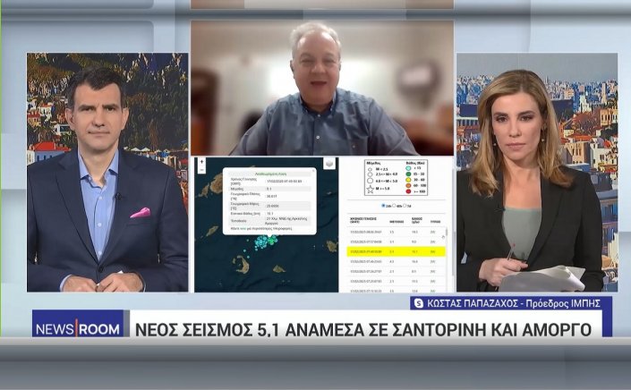 Santorini earthquakes - Κ. Παπαζάχος: Η κίνηση του μάγματος δεν σημαίνει ότι θα βγει ηφαίστειο στην Άνυδρο - Μη ηφαιστειακό το βουητό στη Σαντορίνη