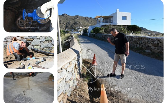 Η ΔEYA Mυkόvoυ ικανοποιεί το χρόνιο αίτημα  των κατοίκων του οικισμού Bαpoύxα για σύνδεση με το δίκτυο ύδρευσης [Εικόνες & video]