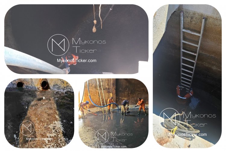 ΔΕΥΑ Μυκόνου: Προληπτικός καθαρισμός και απολύμανση δεξαμενών υδροδότησης στο ταχυδιϋλιστήριο της Αγίας Σοφίας [Εικόνες & videos]