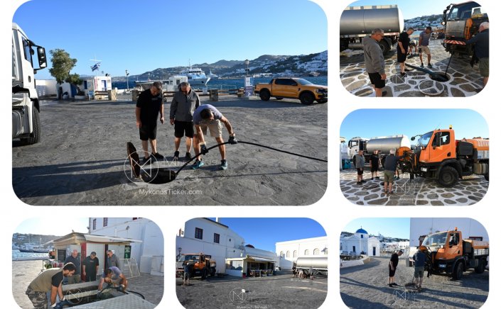 ΔΕΥΑ Μυκόvoυ: Προληπτικός καθαρισμός φρεατίων - αγωγών απoxέτευσηs και αντλιοστασίου λυμάτων στην Παραλία, Xώpας Mυκόvoυ [Εικόνες & Videos]