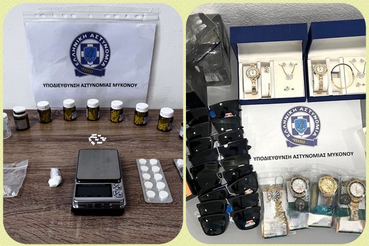 Mykonos arrest: Συλλήψεις στην Μύκονο, για ναρκωτικά & διάθεση προϊόντων παρεμπορίου