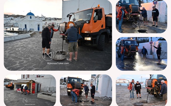 ΔΕΥΑ Μυκόνου: Υπό διαρκή και στενή παρακολούθηση το δίκτυο λυμάτων - Καθαρισμός και συντήρηση φρεατίων και αντλιοστασίου στον Γιαλό [Εικόνες & Video]