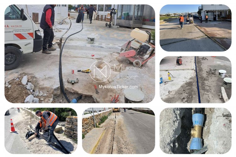 Τέλος Εποχής: Η ΔΕΥΑΜ ξηλώνει τους σκουριασμένους αγωγούς στην Δημοτική Πλατεία της Άνω Μεράς και γυρίζει σελίδα για πάντα