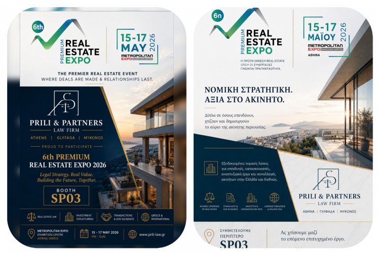 Strategic Legal Intelligence: Η Prili & Partners στην “καρδιά“ της Premium Real Estate Expo 2026 και της νέας εποχής του ελληνικού Real Estate