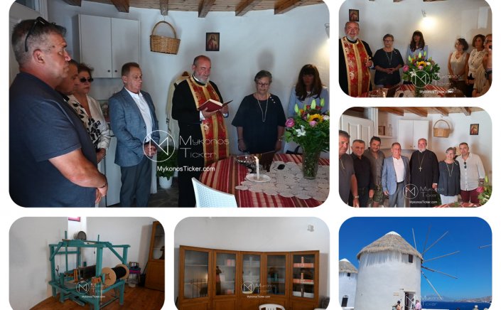 Mykonos Cultural Heritage: Ο Χρήστος Βερώνης παραδίδει τον Ανεμόμυλο στον Σύλλογο Γυναικών Μυκόνου - Το μνημείο γίνεται πλέον ζωντανός Χώρος παραγωγής Μνήμης 