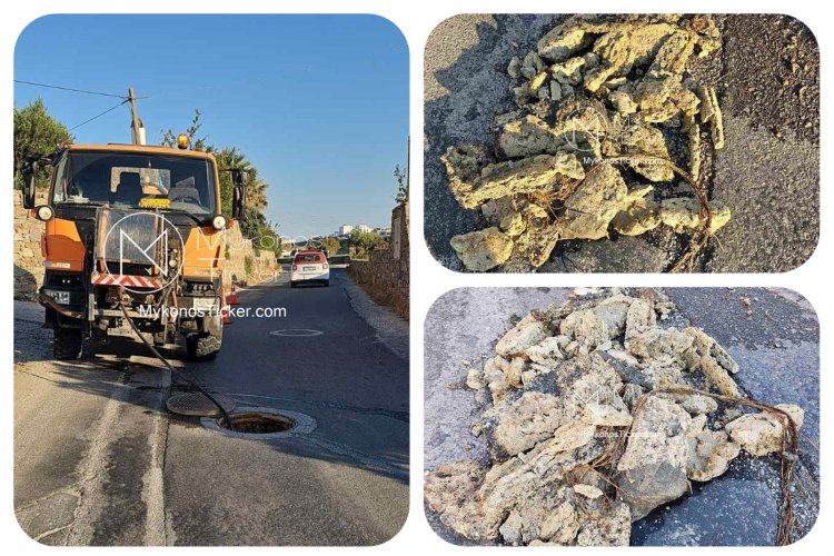 Infrastructure Resilience: Η ΔΕΥΑ Μυκόνου εξυγιαίνει το δίκτυο λυμάτων με προληπτικό καθαρισμό από το στερεοποιημένο λίπος στην Αγία Σοφία